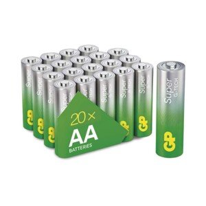 Alkalická batéria GP Super LR6 (AA), 20 ks