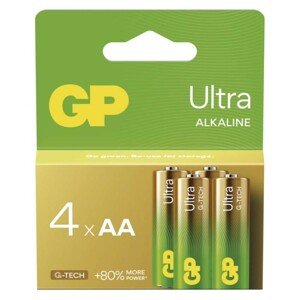 Alkalická batéria GP Ultra LR6 (AA), 4 ks