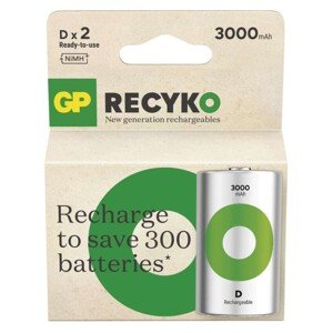 Nabíjacia batéria GP ReCyko 3000 (D), 2 ks