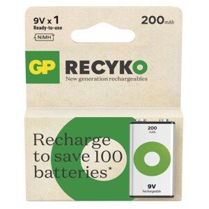 Nabíjacia batéria GP ReCyko 200 (9V), 1 ks