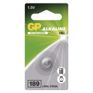 Alkalická gombíková batéria GP LR54 (189F), 1 ks