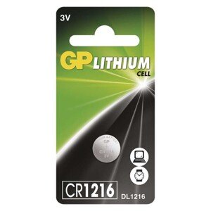 Lítiová gombíková batéria GP CR1216, 1 ks