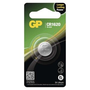 Lítiová gombíková batéria GP CR1620, 1 ks