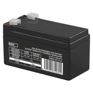 Bezúdržbový olovený akumulátor 12 V/1,3 Ah, faston 4,7 mm