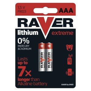 Lítiová batéria RAVER FR03 (AAA), 2 ks