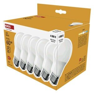 LED žiarovka Basic A60 / E27 / 8,8 W (60 W) / 806 lm / Neutrálna biela