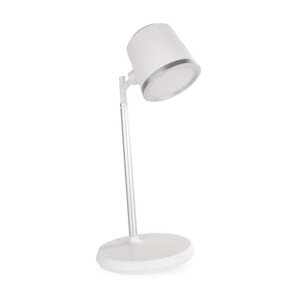 LED stolná lampa ABBIE, dobíjacia, biela