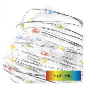 LED vianočná nano reťaz, 1,9 m, 2x AA, vnútorná, multicolor, časovač