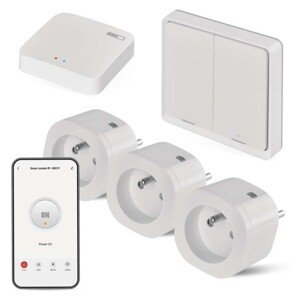 Sada GoSmart: 3x WiFi zásuvka  IP-3001F, 1x ovládač scén, 1x ZigBee brána