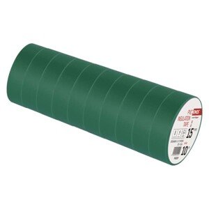Izolačná páska PVC 15mm / 10m zelená, 10 ks