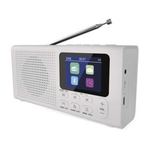 Prenosné rádio s Bluetooth, DAB / DAB+ / FM, biele