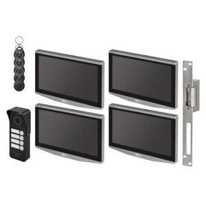 GoSmart Sada videovrátnika IP-750 pre 4 účastníkov s el. zámkom