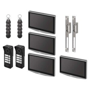 GoSmart videovrátnik IP-750 s 2 vstupmi pre 4 účastníkov a 2 el. zámky