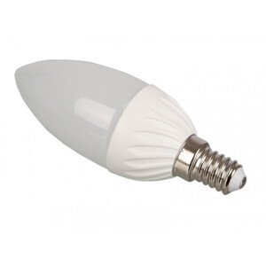 LED žiarovka , sviečka , pätica E14 , 3,7 W , studená biela ,