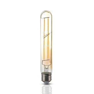 LED žiarovka vláknový efekt , filament , pätica E27 , T30 , 6 W , teplá biela , farba jantárovo žltá