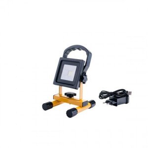 Prenosný , nabíjací , LED reflektor s akumulátorom , SMD , 10 W , IP44 , studená biela