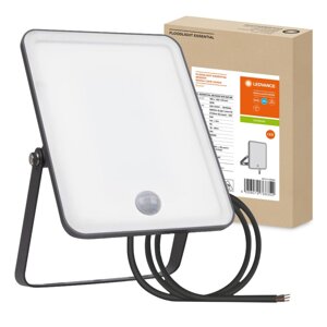 LED reflektor 30W 6500K 2700lm IP65 čierny so senzorom pohybu LEDVANCE ESSENTIAL SENSOR