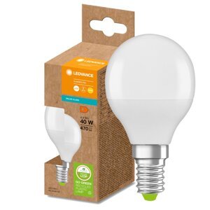 LED žiarovka PCR E14 P45 4,9W = 40W 470lm 2700K 200° Eco Recycling Warm LEDVANCE