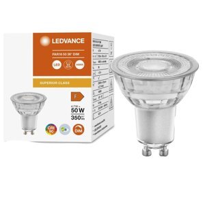 LED GU10 4,7W = 50W 350 lm 4000 lm Neutrálne 36° CRI90 Stmievateľné sklo LEDVANCE Superior