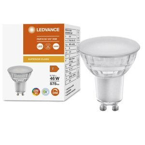 LED žiarovka GU10 6,7W = 48W 575lm 4000lm Neutrálna 120° CRI90 Stmievateľné sklo LEDVANCE Superior