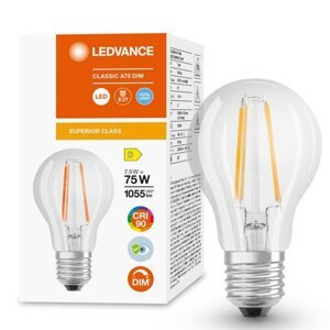 LED žiarovka E27 A60 7,5W = 75W 1055lm 4000K Neutrálne 300° CRI90 Stmievateľné vlákno LEDVANCE Superior