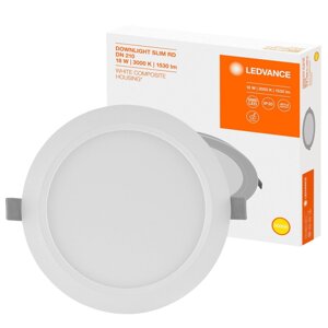 Zapustený 18W 3000K DOWNLIGHT Slim LED panel DN210 LEDVANCE round
