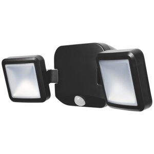 LED reflektor 10W 480lm 4000K IP54 čierny s detektorom pohybu LEDVANCE SPOTLIGHT batériový Twin