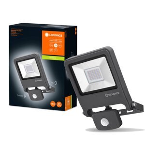 LED reflektor 30W 2700lm 4000K IP44 sivý so senzorom pohybu LEDVANCE Floodlight Endura