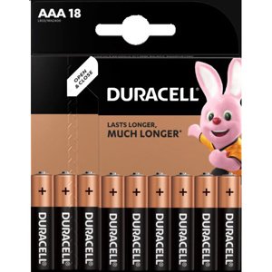 Alkalické batérie DURACELL Basic AAA LR03 18ks