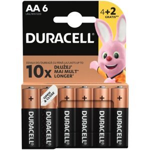Duracell Basic AA alkalické batérie LR6 MN1500 1,5V blister 6ks
