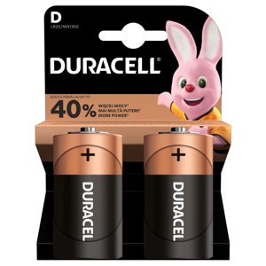 Alkalické batérie Duracell Basic D LR20 Blister 2ks