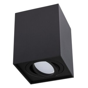 HALOGEN Spot Tube Movable AMAT-L GU10 Square Black 115mm LUMILED pre povrchovú montáž