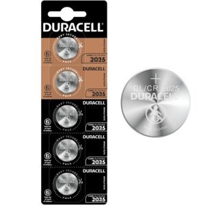 DURACELL DL2025 CR2025 3V Špeciálne lítiové mincové batérie Blister po 5 kusoch