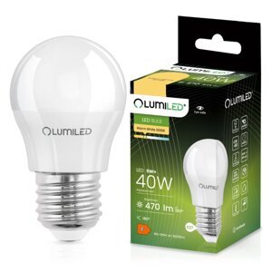 LED žiarovka E27 P45 5W = 40W 470lm 3000K Warm 120° LUMILED