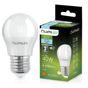 LED žiarovka E27 P40 5W = 40W 470lm 6500K Cold 180° LUMILED
