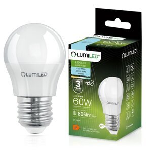 LED žiarovka E27 P40 8W = 60W 806lm 6500K Cold 180° LUMILED