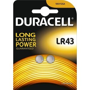 DURACELL LR43 V12GA 1,5V gombíkové alkalické batérie Blister 2ks.