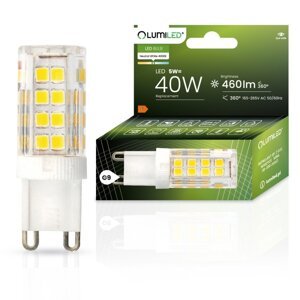 LED žiarovka G9 s päticou 5W = 40W 460lm 4000K Neutrálna 360° LUMILED