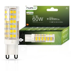 LED žiarovka G9 s päticou 7W = 60W 670lm 4000K Neutrálna 360° LUMILED