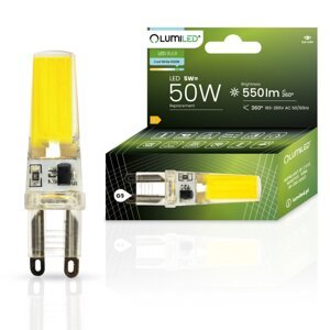 LED žiarovka G9 kapsula 5W = 50W 550lm 6500K Cold 360° LUMILED COB