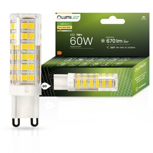 LED žiarovka G9 s päticou 7W = 60W 670lm 3000K Warm 360° LUMILED