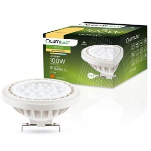 LED žiarovka G53 AR111 15W = 100W 1521lm 3000K Warm 38° 12V LUMILED