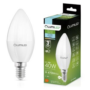 LED žiarovka B35 E14 5W = 40W 470lm 6500K Cold 180° LUMILED