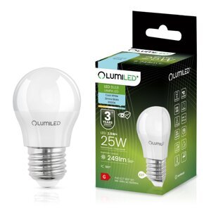 LED žiarovka E27 P40 2,5W = 25W 249lm 6500K Cold 180° LUMILED