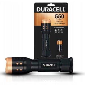 Hliníková LED ručná taktická baterka 3xAA 550lm 3 režimy DURACELL