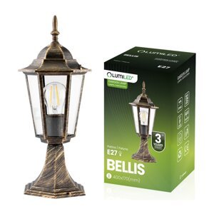 Záhradné svietidlo Vonkajšia lampa E27 Nízke tienidlo 40cm Patina BELLIS LUMILED