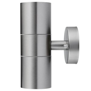 Záhradné nástenné svietidlo fasáda zhora nadol LED GU10 IP44 ZINNIA INOX Lumiled