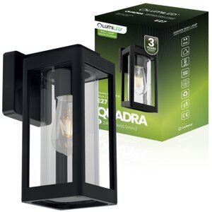 Vonkajšie fasádne nástenné svietidlo E27 QUADRA LUMILED