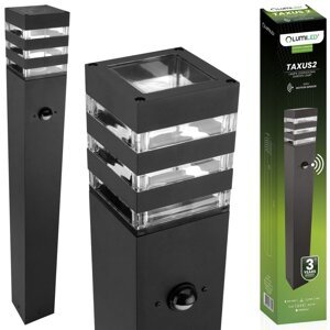Vonkajšie stĺpy Záhradné svietidlo stojace E27 12W LED Senzor pohybu TAXUS 2 80cm LUMILED