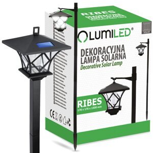 LED RIBES Solárne záhradné lampy Vonkajšia lampa 150cm LUMILED